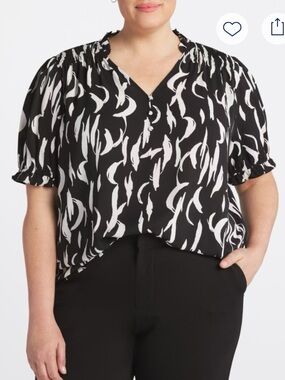 Monday Fun Wren Smocked Shoulder Blouse